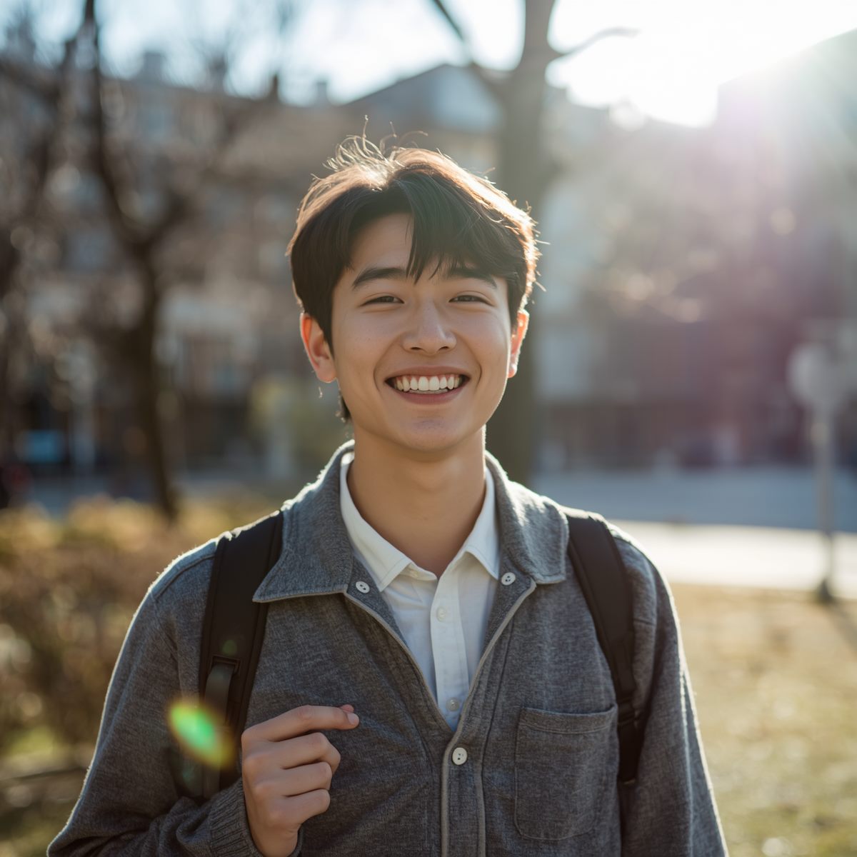 AICE 합격 후 환하게 웃는 청년