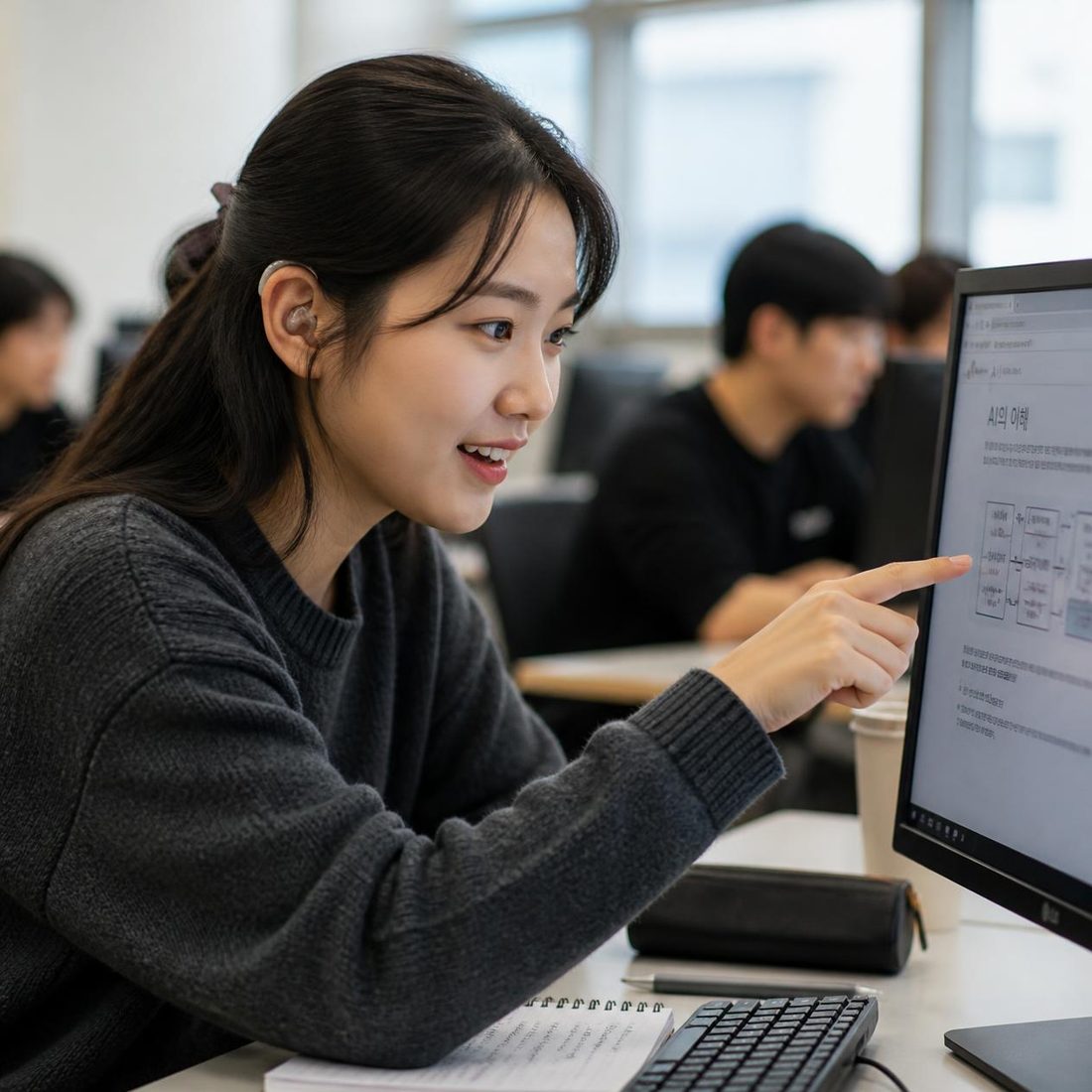 사무·문서 AI 자동화 직무 - 청각장애 여성 학습자