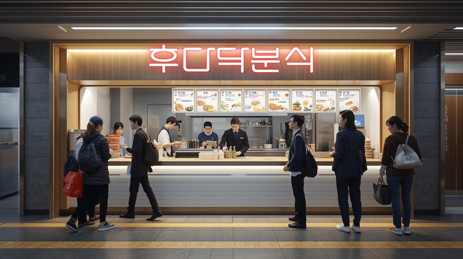 후다닥분식 AI 매장