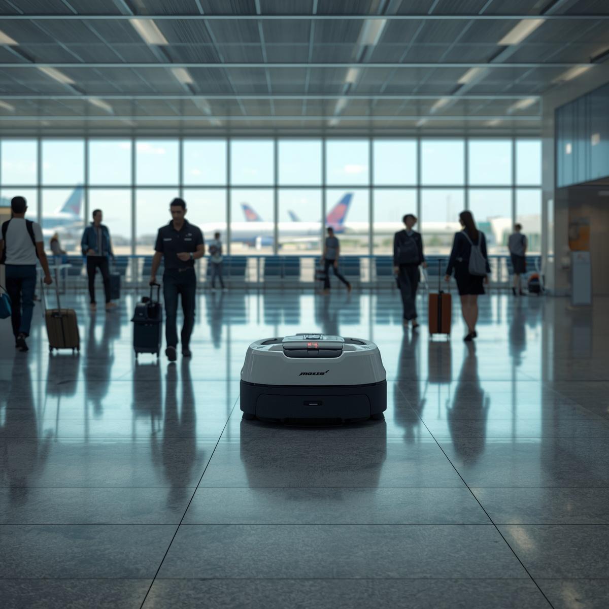 국제공항 청소 로봇 도입 현장