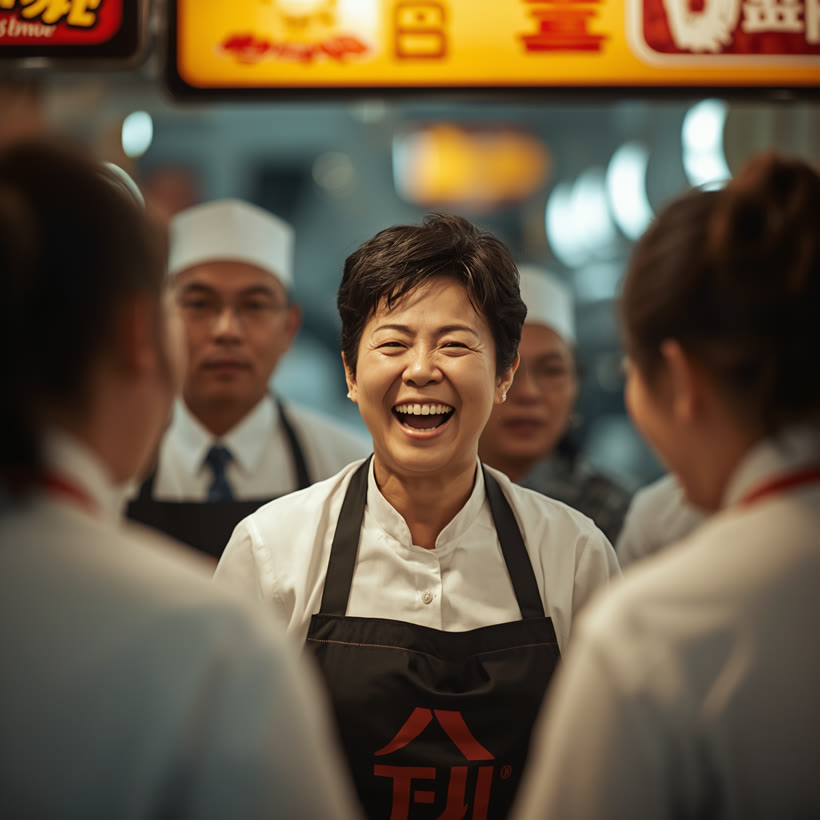 활기찬 분식집 사장님